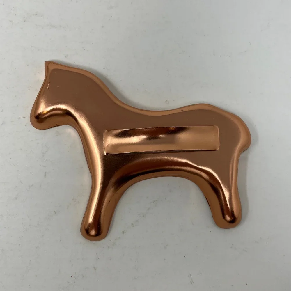 Vintage Copper Cookie Cutter Set Holiday Christmas Shapes 10pc Tree Star
